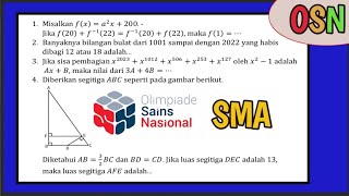 LATIHAN SOAL OSN OLIMPIADE MATEMATIKA SMA