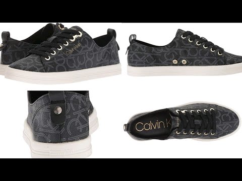 Calvin Klein Black Michaela Logo Low-Top Sneakers Unboxing - YouTube