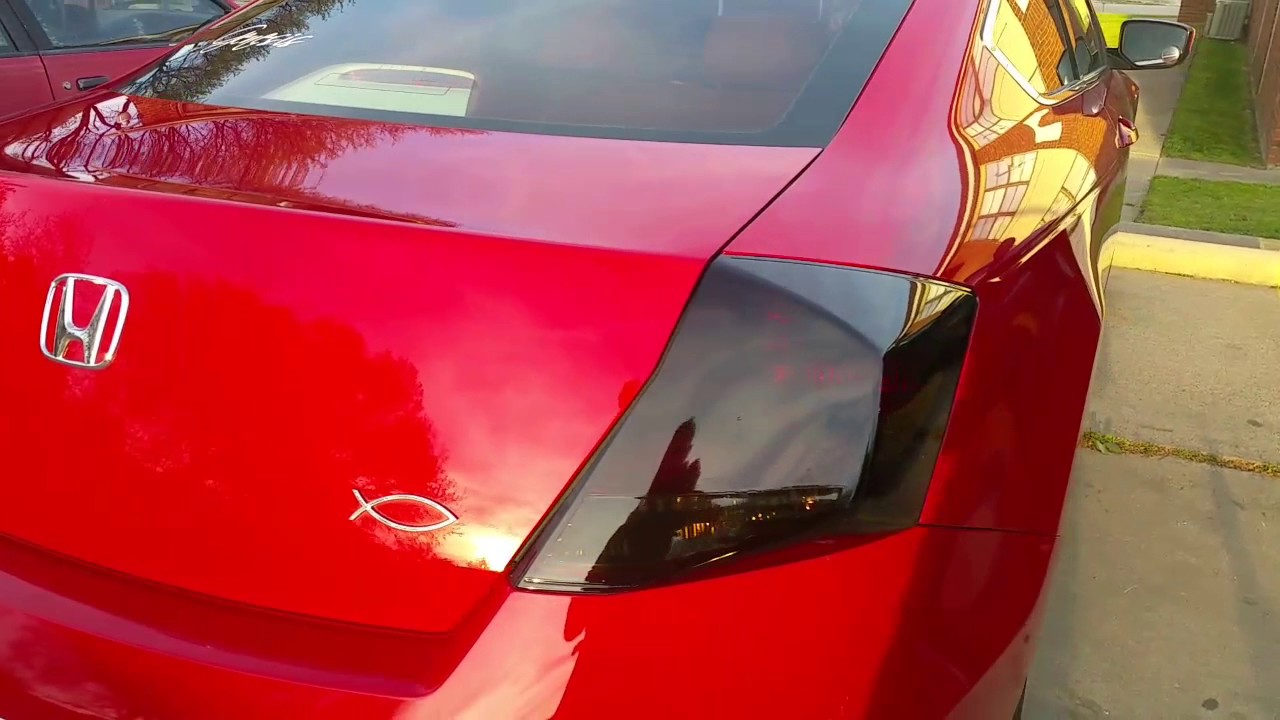 Honda accord 2011Blackout headlights and tail lights - YouTube