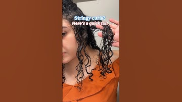 Quick fix for stringy curls! #curlyhairtips #curlyhairtutorial #curlygirl #frizzyhair
