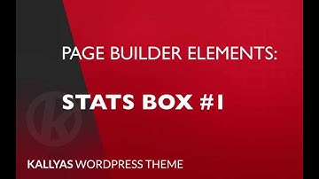 Stats box (Page Builder Element in Kallyas WordPress theme v4.0 )