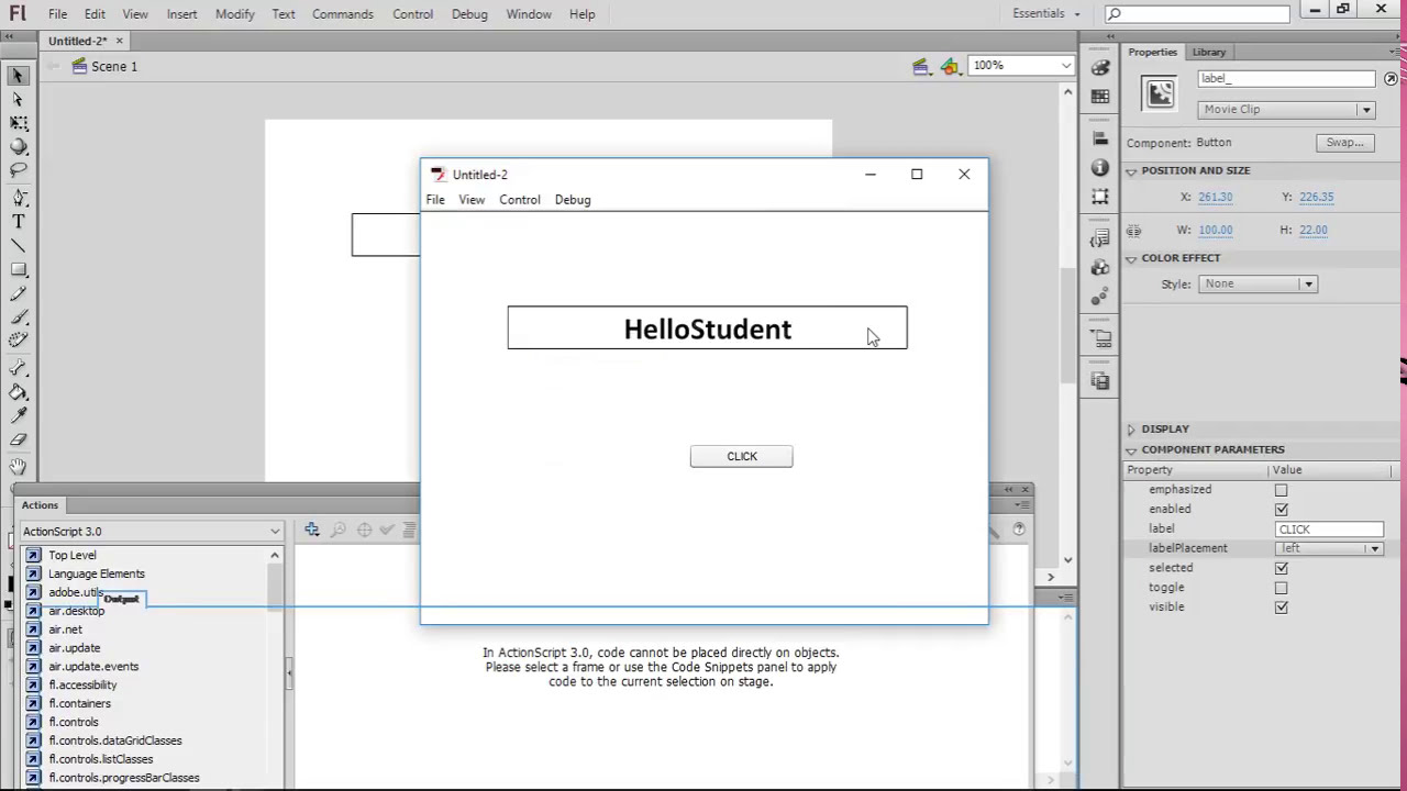 Membuat tombol di adobe flash cs6 | Tutorial Adobe Flash - YouTube