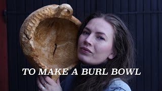 To make the world's biggest kuksa? | Burl bowl | Bake trough | Sloyd | Wood carving | OLORS