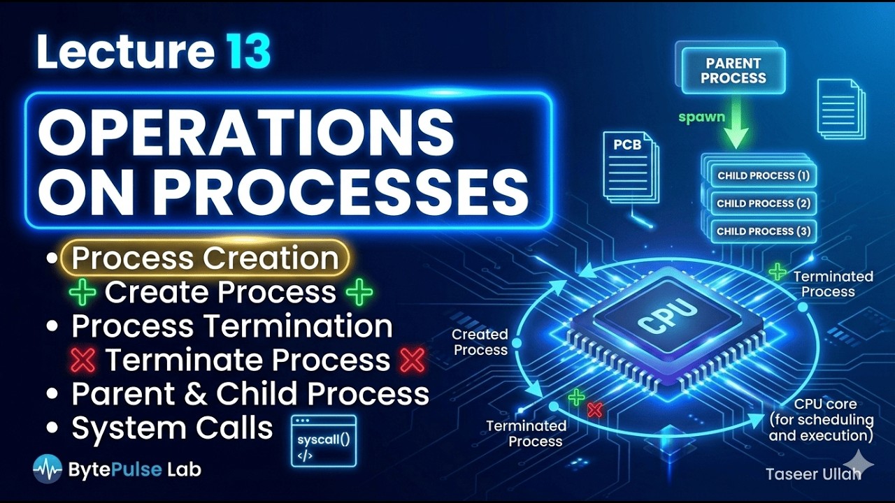 Lecture 13: Operations on Processes | Process Creation & Termination in ...