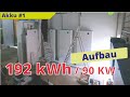 192 kWh Stromspeicher – 4 Akku-Türme für Bäckerei, Restaurant &amp; Golfplatz