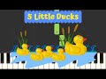 Five little ducks  super easy piano tutorial