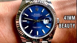 Вечная красота! Rolex Datejust 41 с синим циферблатом и рифленым юбилеем