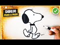 Cómo Dibujar a SNOOPY ⚫⚪ Paso a Paso | Dibujemos juntos