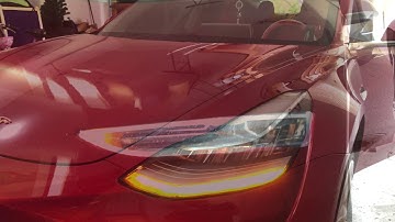 Model 3 White DRL & Amber Sequential Turn Signal Mod