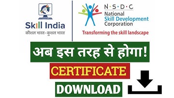 Skill india Certificate Download Online। Skill india Certificate kaise Download kare NSDC certificat