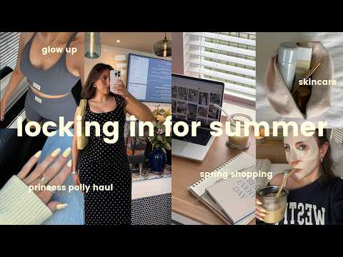 Locking In For Summer 🎧📆 | Glow Up Guide, 10k Steps, Skincare, Spring Shopping Haul, & More!