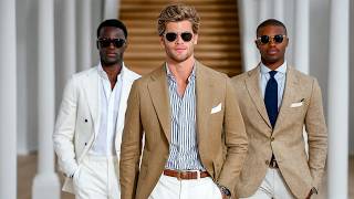 Ralph Lauren Spring/Summer 2026 Men’s Runway | Sand Beige & Champagne – Modern Summer Elegance