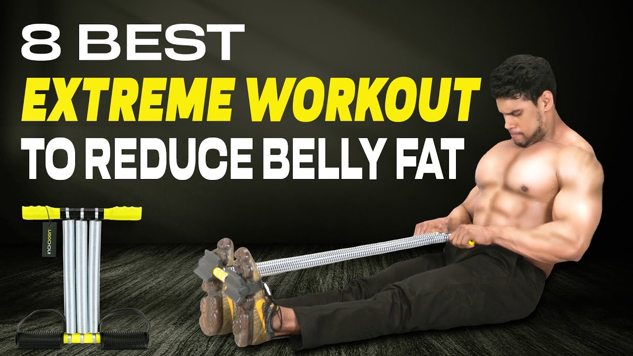 8 best EXTREME abs workout / exercise to reduce belly fat using Triple  spring Tummy Trimmer for men 