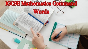 IGCSE math command words explained