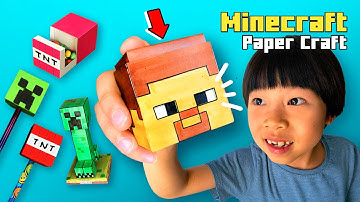 4 Cool Minecraft Paper Craft Ideas to Make at Home | Quick and Easy DIY Tutorial |Origami Minecraft