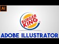 Burger king logo | adobe illustrator | easy logo for beginners