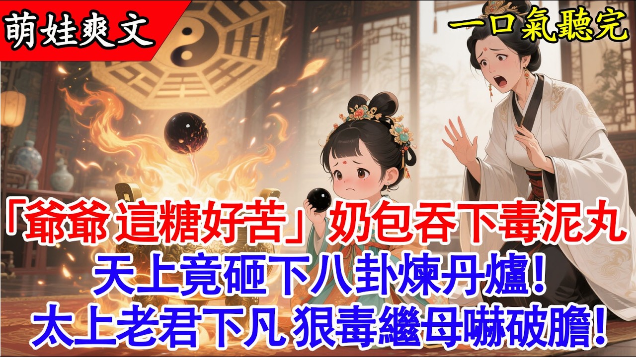 【完結小說】毒婦逼繼女吃「臭泥」，竟驚動太上老君怒砸八卦爐下凡護崽！狠毒繼母遭業火焚心，囡囡搖身變道祖真傳弟子！#爽文 #有聲書 #萌娃 #萌寶 #小說 #原創