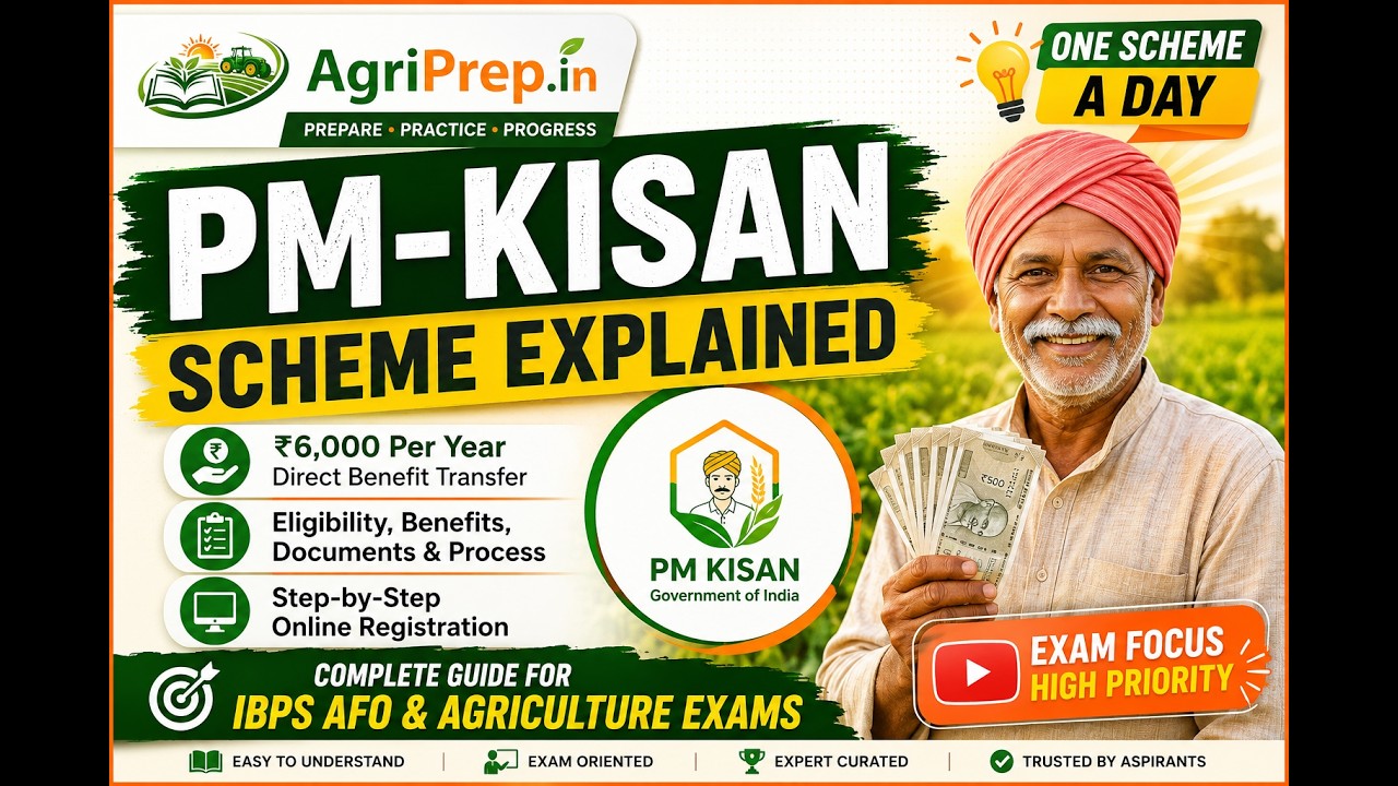 PM-KISAN Scheme Explained | Complete Guide for IBPS AFO & Agriculture Exams #ibpsafo #agriprep