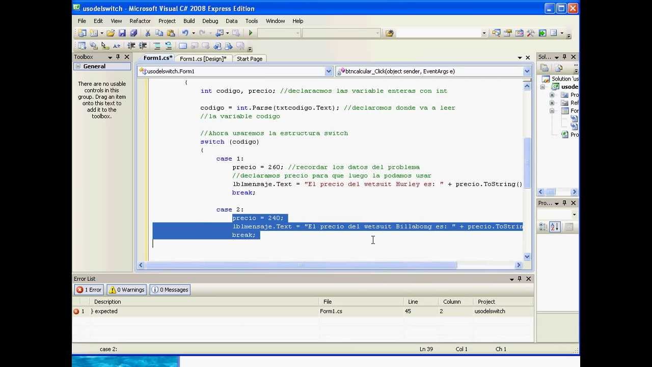 Switch C Sharp YouTube