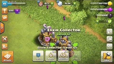 Clash of clans✓ Elixir collector level 9 and 12 same speed???