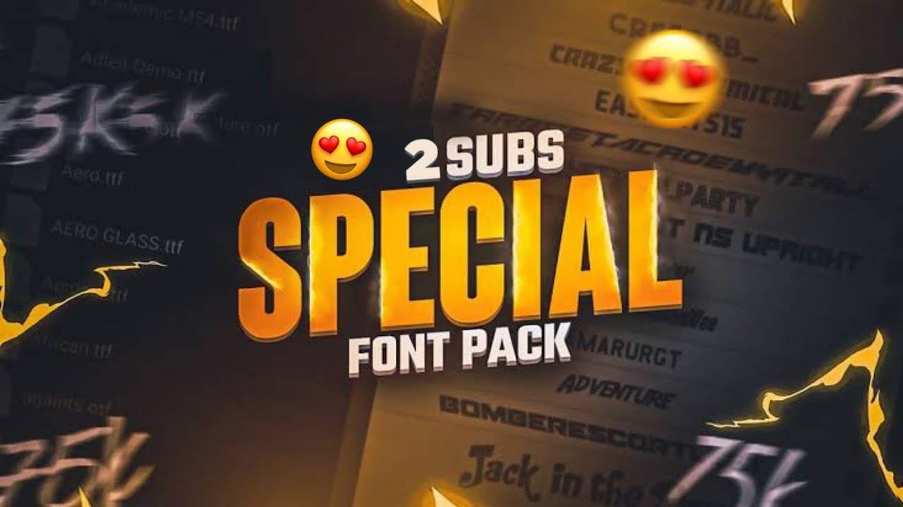 Font Pack 2 Subs special Font for Gaming Thambnail @algrow @Ss graphics