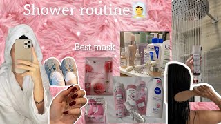 shower routine 💖روتين النظافة الشخصية بالتفصيل 🚿🛀 العناية بالجسم والبشرة والشعر 🧽ريحة النقاوة