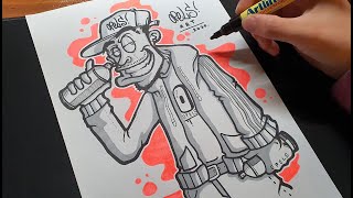 How to draw a Graffiti Character 2020 Updated Version!