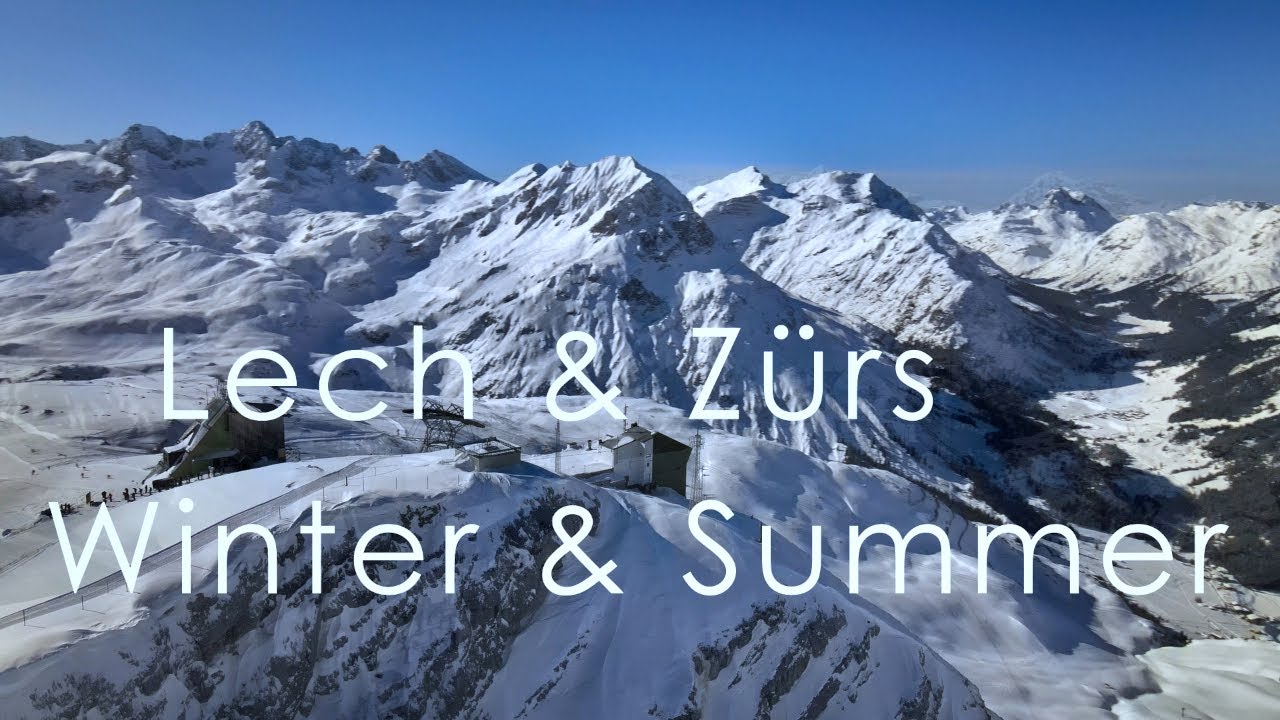 Lech Zürs at Arlberg - Skiing in Winter -Hiking in Sommer (drone video)