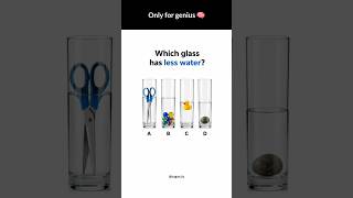 Which Glass Has Less Water? 🧠 IQ Test Challenge