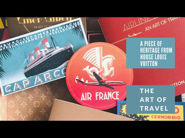 vuitton airline labels postcard