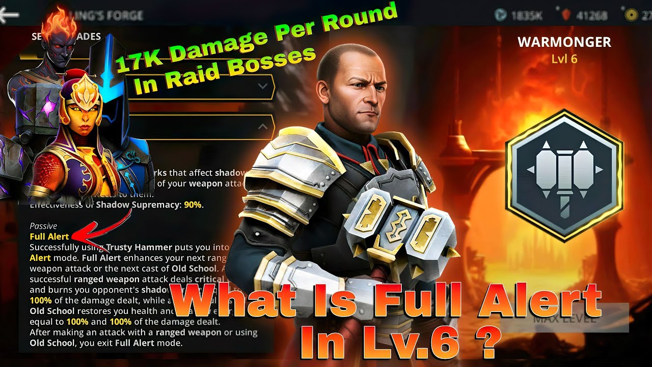 How Much Damage In Full Alert Mode👀II Lv.6 Review & Warmonger Vs All Raid Bosses🤯