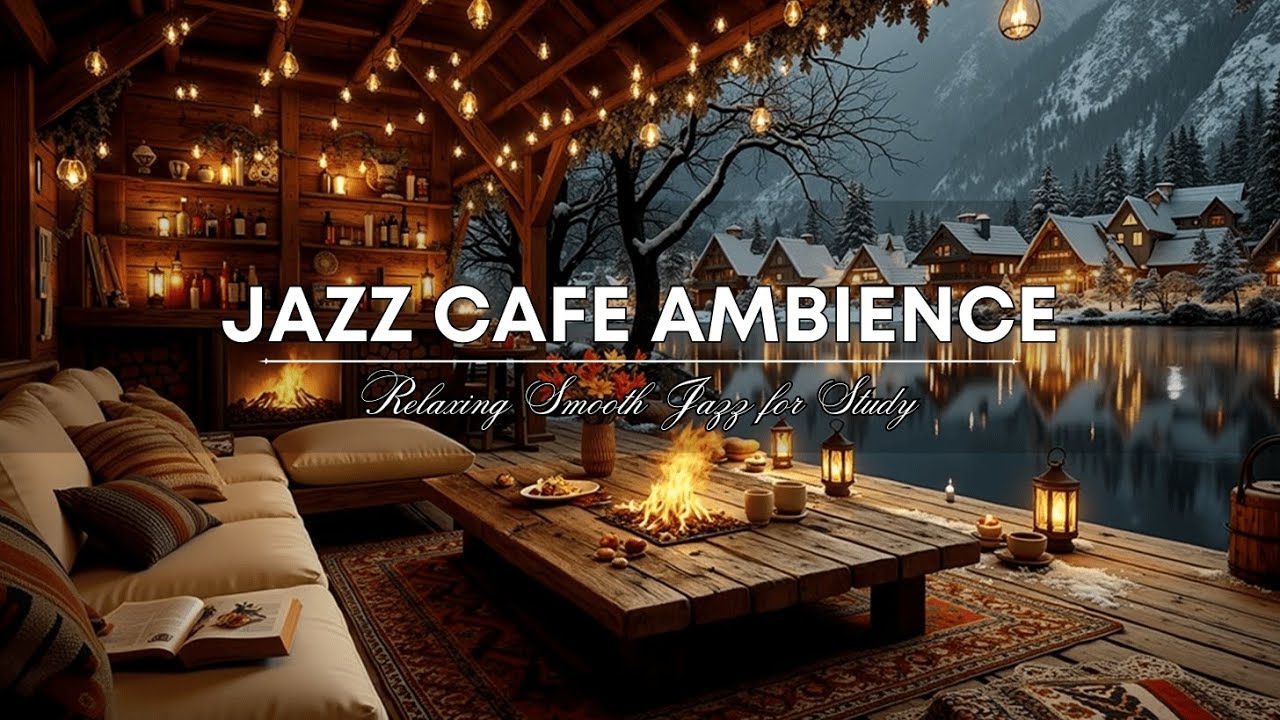 Уютная Зимняя Атмосфера Джаз-Кафе | Расслабляющий Гладкий Джаз для Учебы, Фокуса и Глубокого Сна