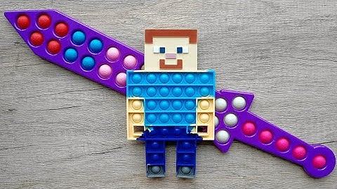 Minecraft Steve Pop It & Sword Pop it Unboxing 2021 - One Trillion Minecraft Views on YouTube