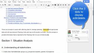 Google Doc Comment Features