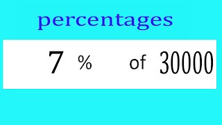 Porcentagens 7 Porcentagem de 30000