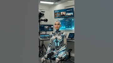 The humanoid robot is explaining how to create a video.