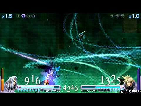 DISSIDIA UT版 - セフィロスvsLv105最強猛攻クラウド