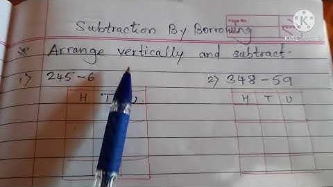 subtraction by Borrowing / Std 3rd/ Maths / Maharashtra Board