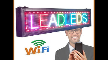 How to program message by iPhone to WI-FI led sign moving message tutorial LLDP5 W