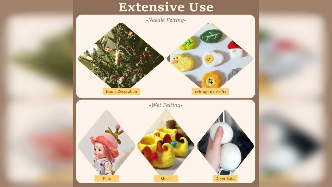 Overview: ZXIIXZ Needle Felting Kit, 24 Colors Felting Wool Kit
