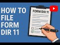 How to file DIR11/ DIR-11 फॉर्म कैसे फाइल करें #how #mca #companylaw #mcaindia  #corporatecompliance