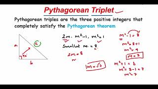 How to find Pythagorean triplet | Pythagorean triplet formula |  find Pythagorean triplet