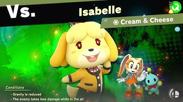 Super Smash Bros Ultimate World of Light: Isabelle vs Cream & Cheese