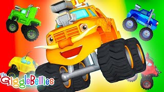 Learn Colors with Super Speedy Trucks | Nursery Rhymes For Kids | GiggleBellies