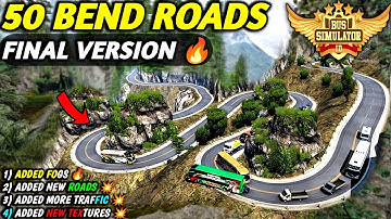 Final Version! 🔥 New 50 Hairpin Roads Map Mod For Bus Simulator Indonesia।Bussid Mod Map 4.3.3