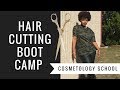 HAIR CUTTING BOOT CAMP | Cosmetology School Vlog #3