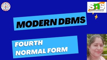 P.Revathi | AP | AI & DS | Fourth Normal Form | MDBMS | SNS Institutions