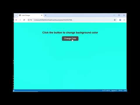 "Background Color Changer Using HTML, CSS & JavaScript | Fun Coding Project"
