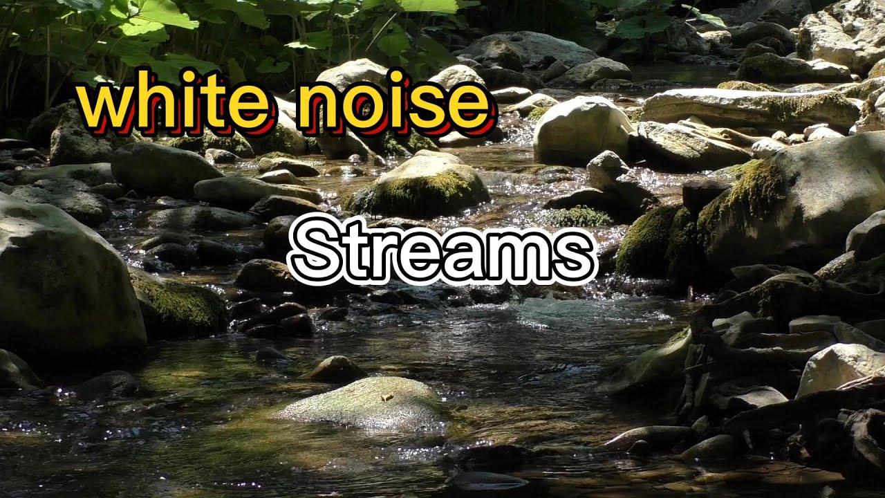 The sound of a creek running slowlyThe sound of running water White