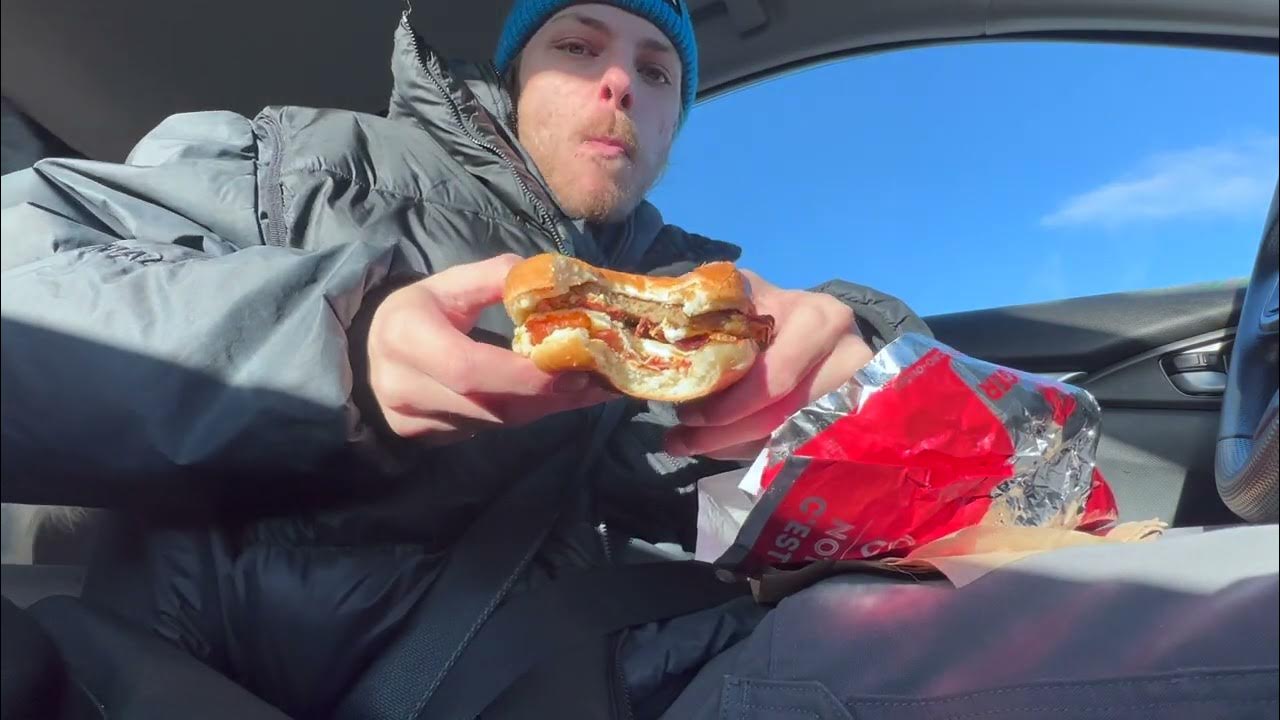 Wendy's MUCKBANG 'Breakfast Baconator' *REVIEW* Video 🍳 YouTube